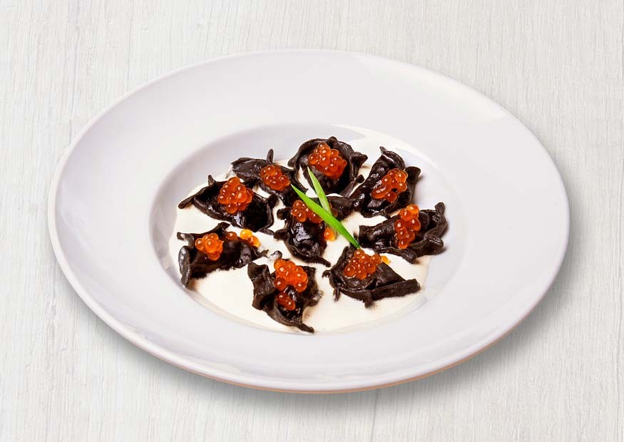 Fish ravioli